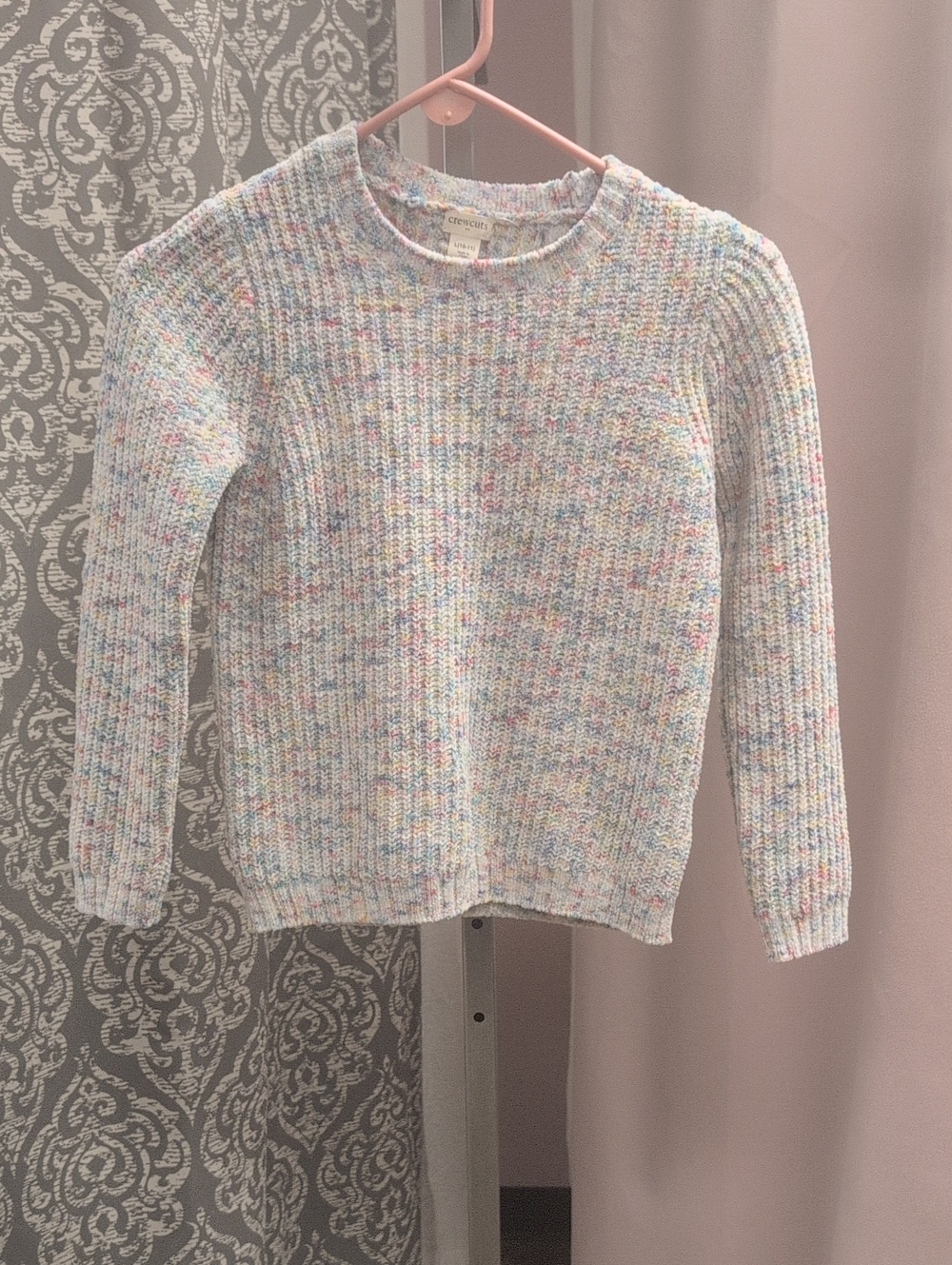 Crewcuts Pastel Speckled Knit Sweater — Soft Multi-Color